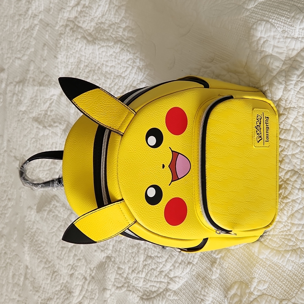 NWT new Pokemon Pikachu Loungefly mini backpack cosplay bag